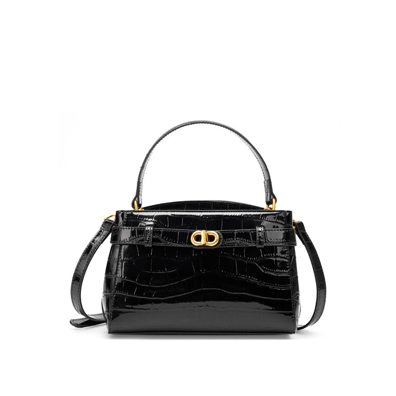 Crocodile pattern Kelly bag shoulder crossbody bag