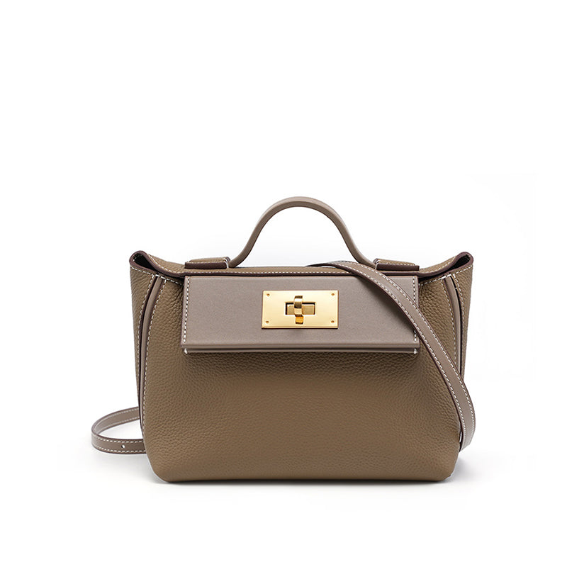 Genuine leather Kelly bag mini top layer cowhide backpack handbag shoulder crossbody backpack