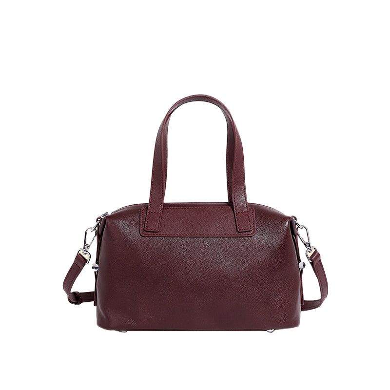 Genuine leather vintage handbag vegetable tanned Boston bag cowhide shoulder crossbody bag