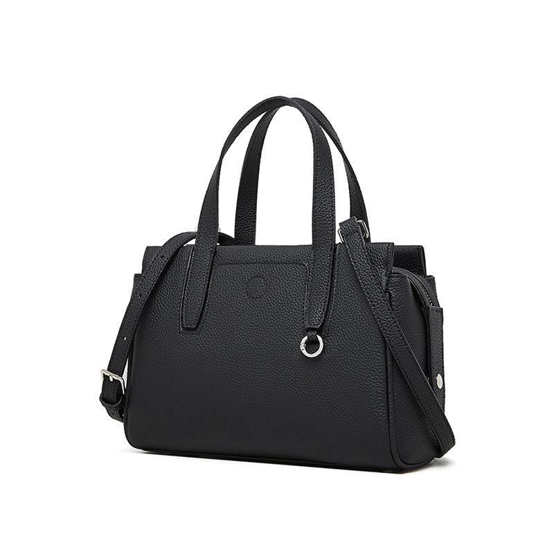 Genuine leather niche design handbag first layer cowhide versatile shoulder crossbody bag