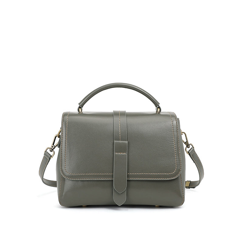 Genuine leather fashion handbag cowhide vegetable tanned leather shoulder crossbody bag