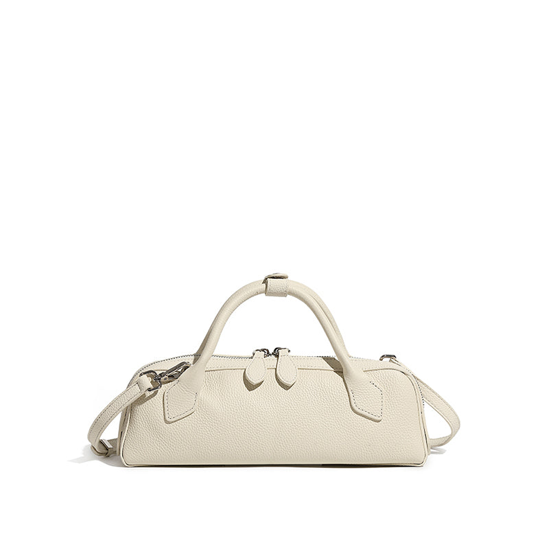 First layer of genuine leather handbag underarm bag large capacity sausage bag commuting shoulder long baguette bag