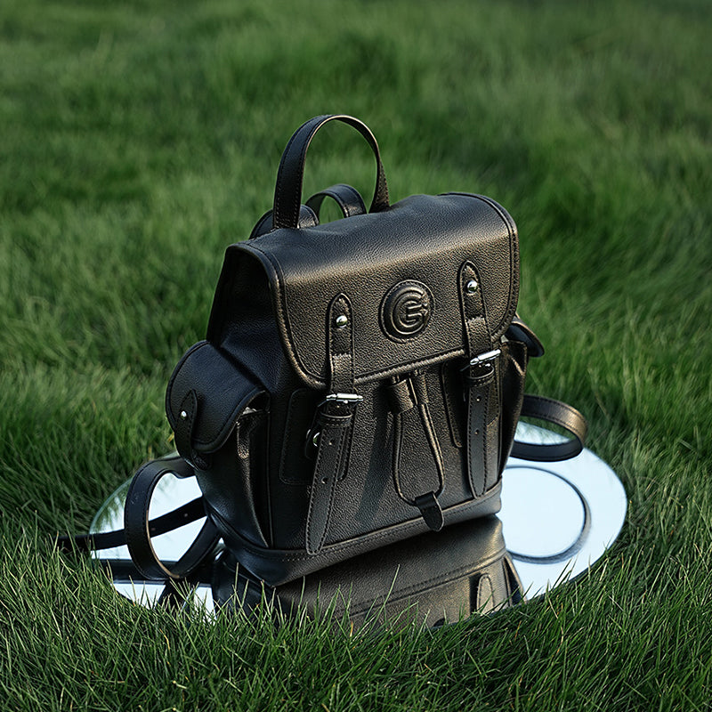 Genuine leather top layer cowhide backpack women's anti-theft storage handbag large capacity travel bag