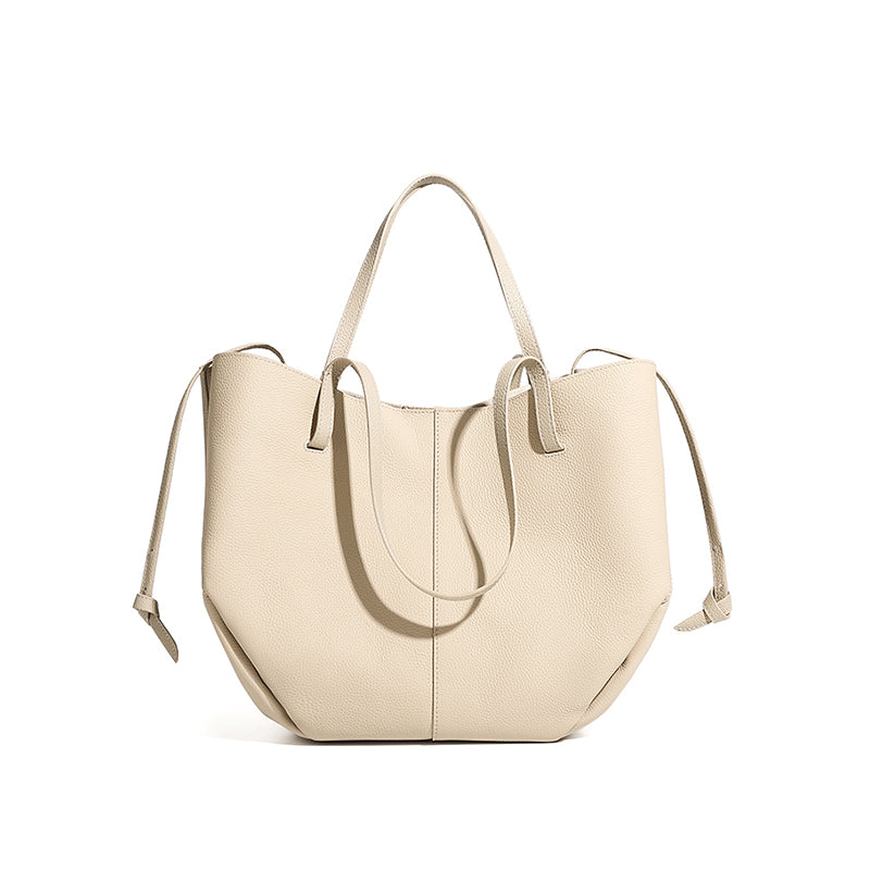 Top layer cowhide large tote bag genuine leather ladies bag versatile shopping basket shopping bag simple mother-and-child bag shoulder bag