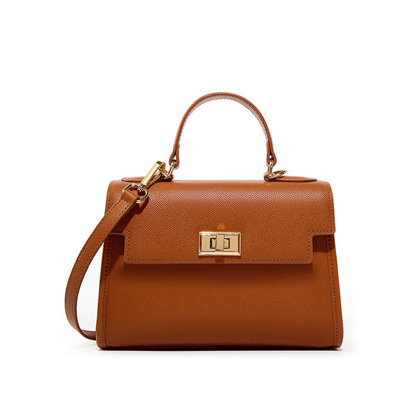 Genuine leather versatile cowhide Kelly bag mini crossbody handbag classic women's bag