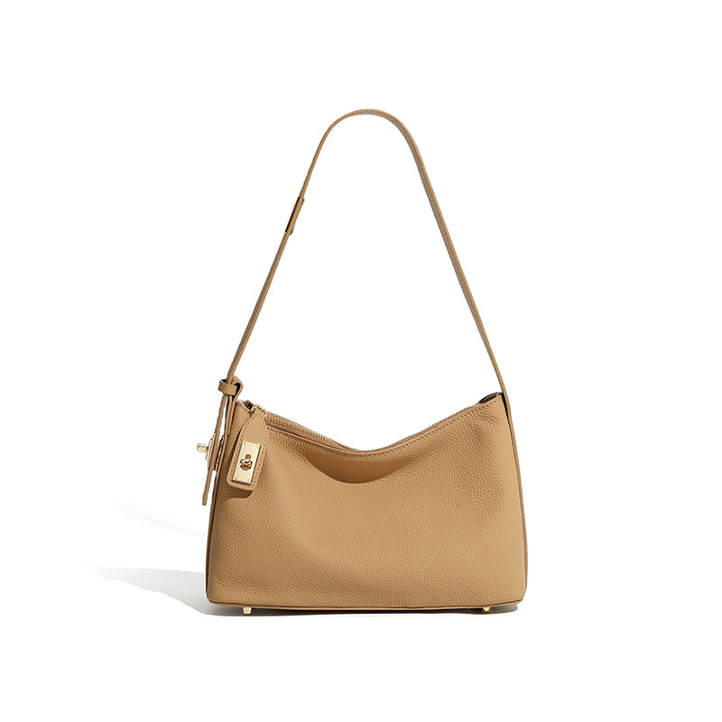 Top layer cowhide genuine leather underarm bag versatile commuter shoulder bag high-end texture handbag
