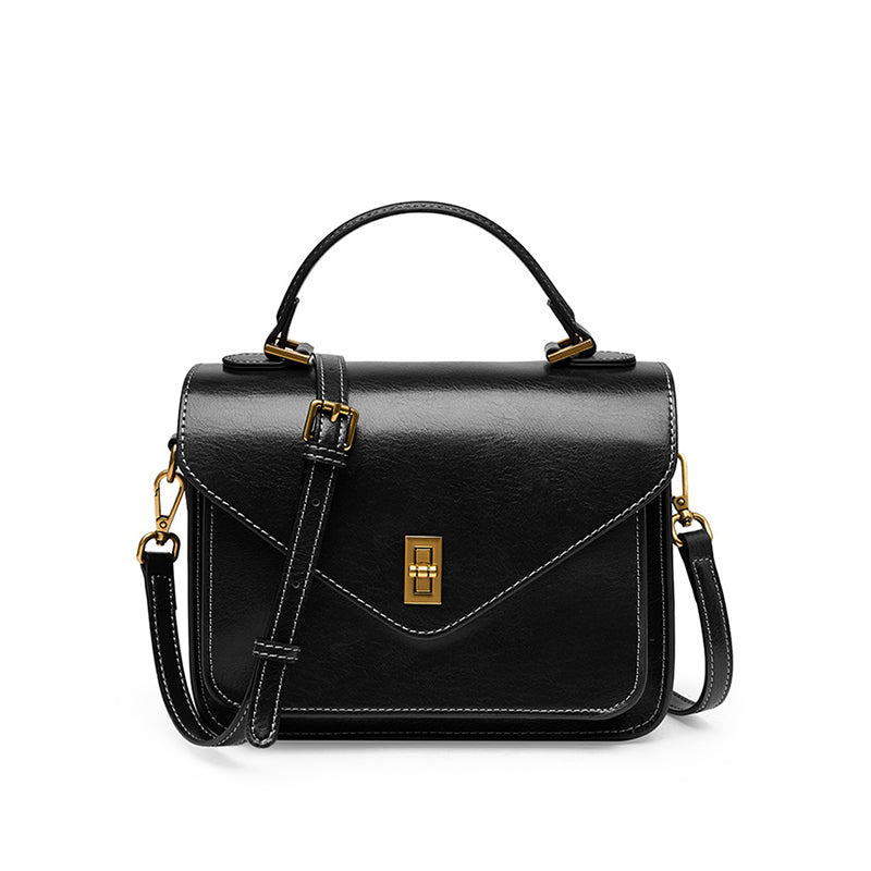 Genuine vegetable tanned cowhide handbag fashionable shoulder crossbody messenger bag