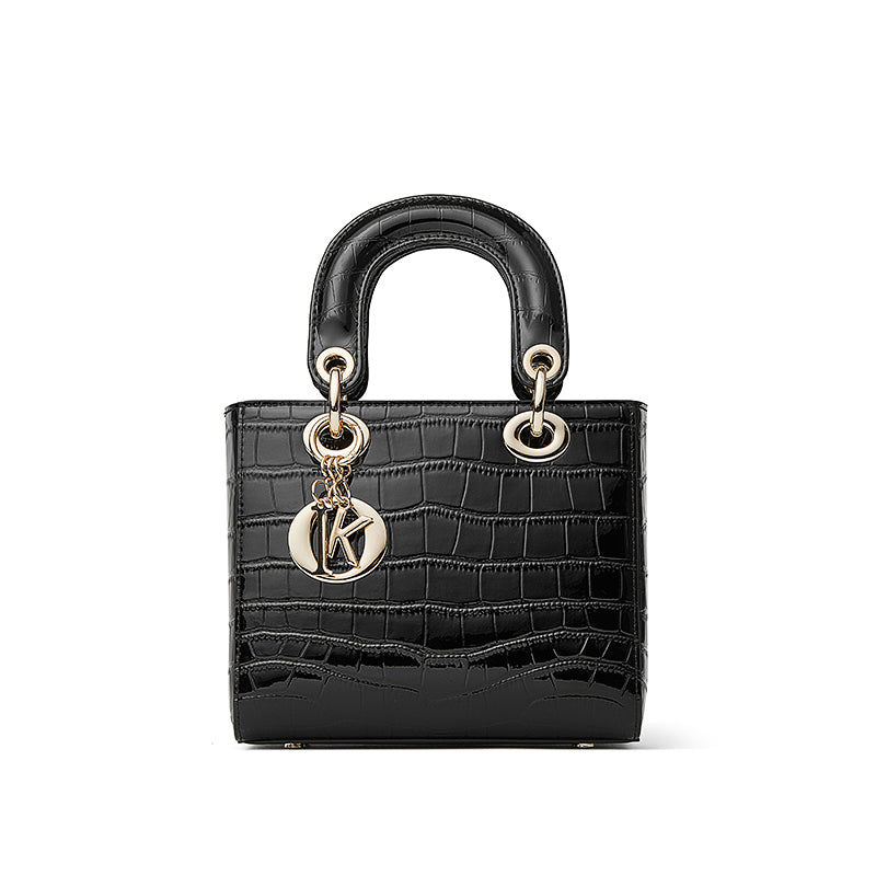 Genuine leather Princess Diana crossbody bag fashionable and versatile handbag shoulder bag