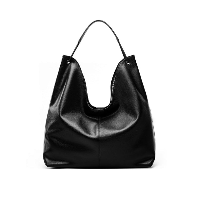 Vegetable Tanned Cowhide Tote Bag Single Shoulder Underarm Bag