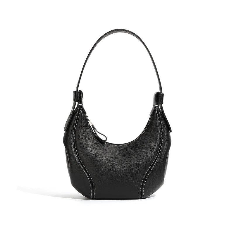 Genuine leather baseball underarm bag Maillard bag niche retro shoulder messenger bag