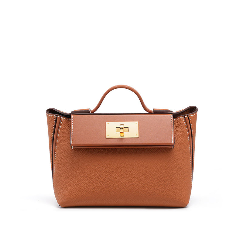 Genuine leather Kelly bag mini top layer cowhide backpack handbag shoulder crossbody backpack