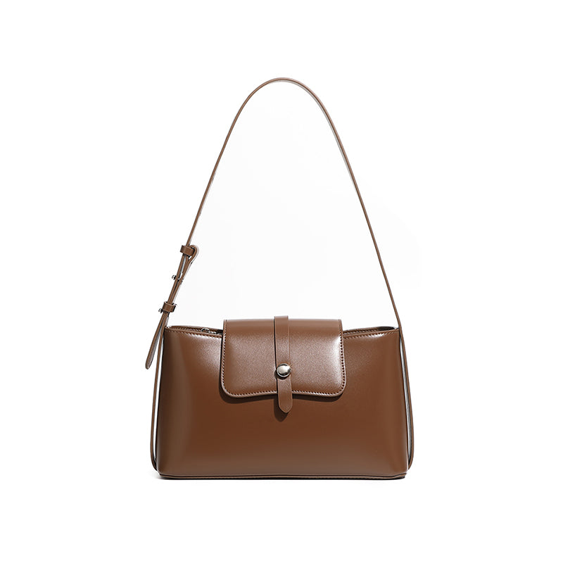 Genuine leather niche design underarm bag commuter fashion simple temperament versatile handbag shoulder bag