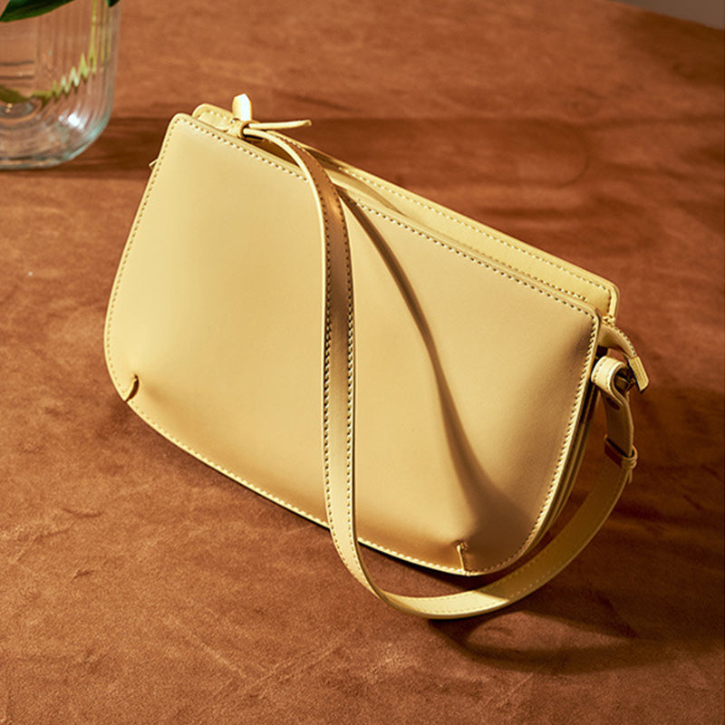 High-grade genuine leather underarm bag cowhide simple and versatile shoulder crossbody handbag