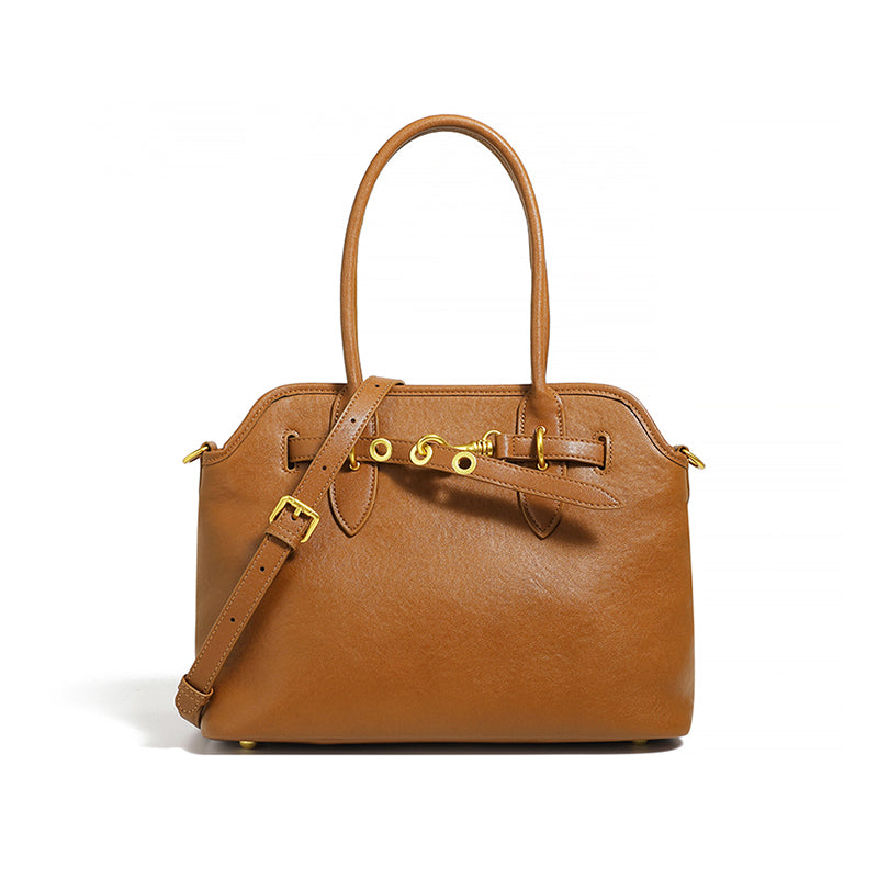 Genuine leather large capacity shoulder underarm bag niche retro versatile handbag crossbody bag