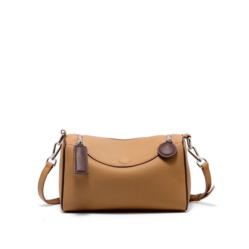 Top layer cowhide pillow bag versatile simple shoulder messenger bag Boston underarm bag