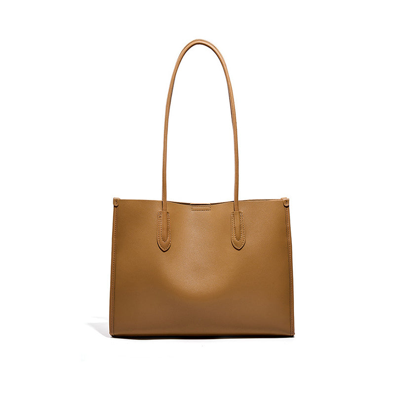 Genuine leather women's bag niche soft leather tote bag large capacity cowhide shoulder bag