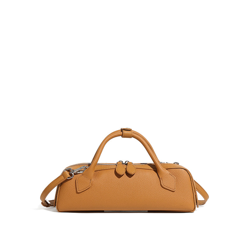First layer of genuine leather handbag underarm bag large capacity sausage bag commuting shoulder long baguette bag