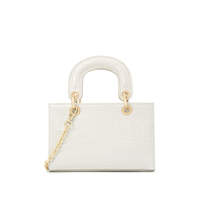 Genuine leather fashion Princess Diana handbag light luxury versatile shoulder crossbody bag