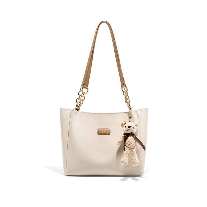 Tote bag women's bag genuine leather high-end large capacity niche commuter shoulder bag trendy bags