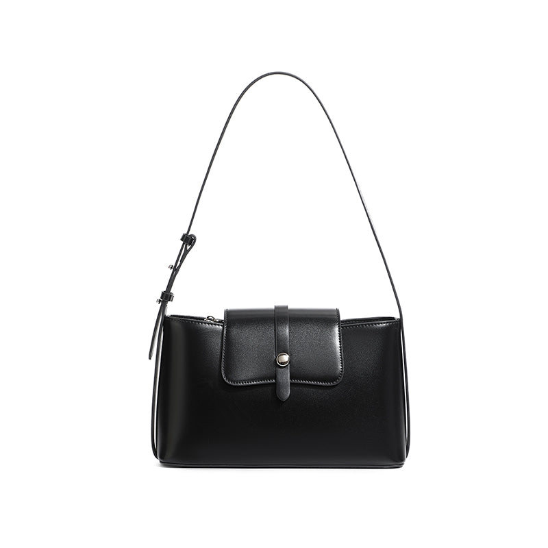 Genuine leather niche design underarm bag commuter fashion simple temperament versatile handbag shoulder bag