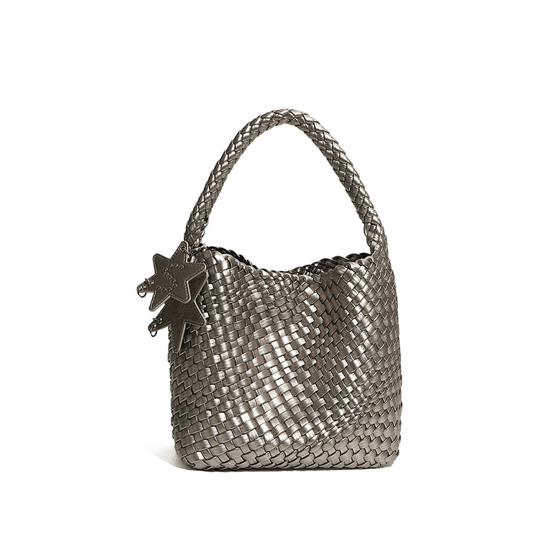 New hand-woven genuine leather texture tote bag large capacity hand-held mother-and-child bag underarm bag shoulder bag for women