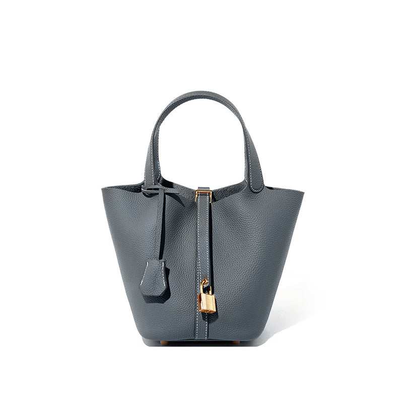 Bucket bag genuine leather handbag