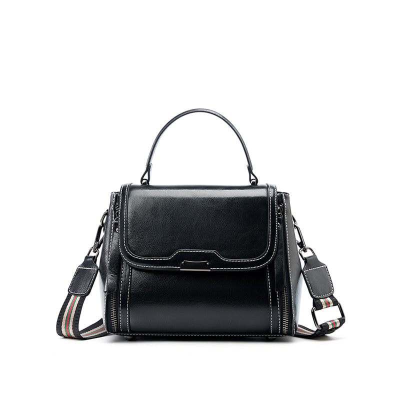 Genuine leather shoulder bag women's bag messenger bag versatile simple handbag