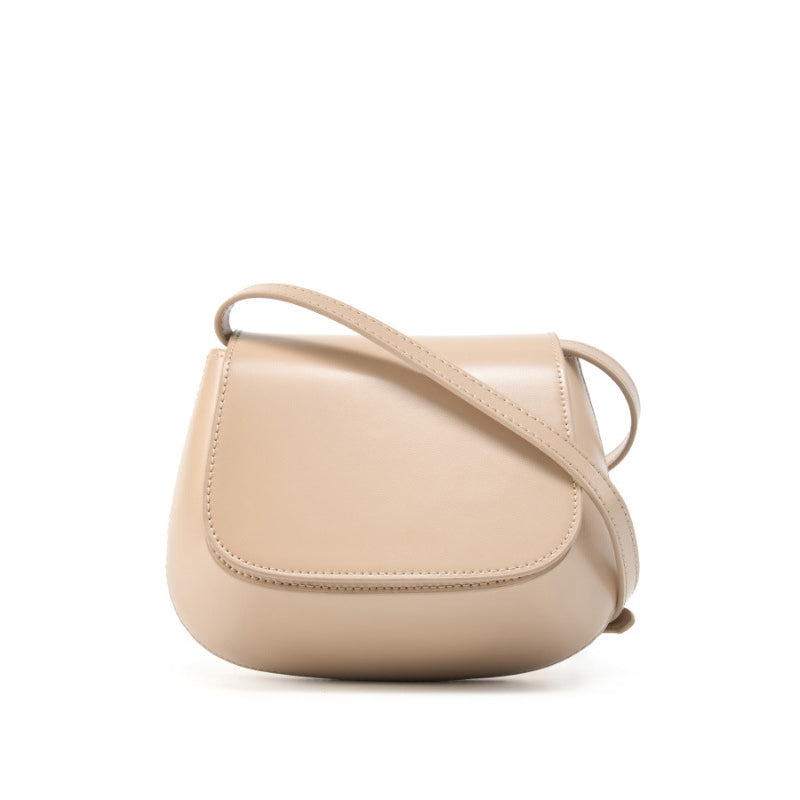 Genuine leather high-end shoulder messenger bag saddle bag