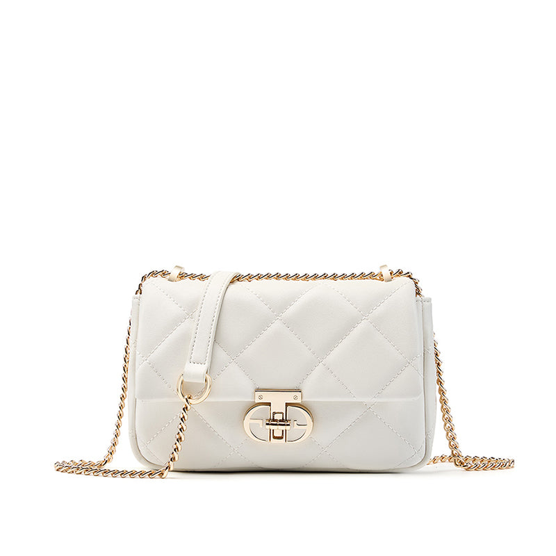 Genuine leather fashionable crossbody bag trendy shoulder chain bag women's bag