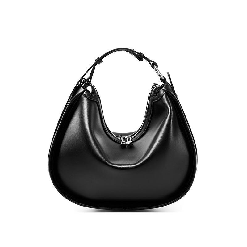 Genuine leather niche shoulder bag simple underarm bag crossbody handbag versatile women's bag