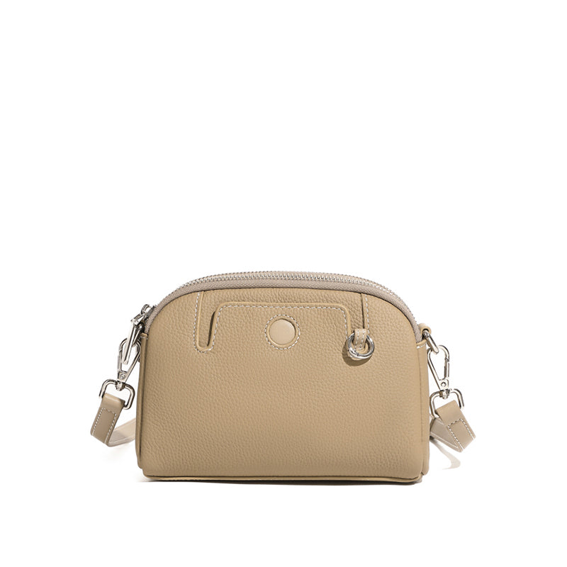 Genuine leather women's bag fashionable mini shoulder bag coin purse first layer cowhide versatile crossbody women's bag
