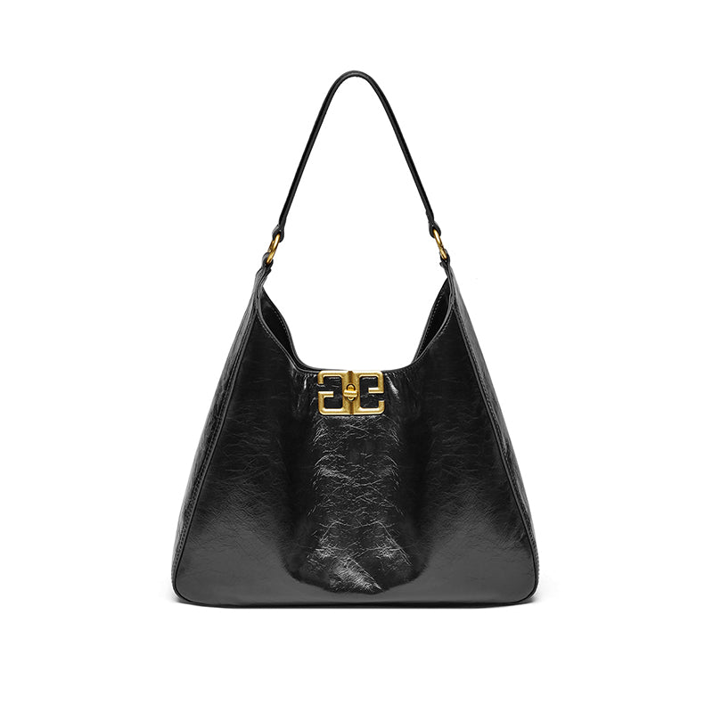 First layer of cowhide tote bag underarm bag hobo bag high-end second-hand shoulder bag