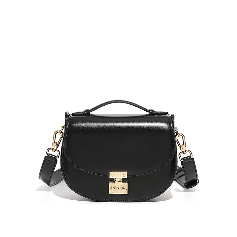 Genuine leather handbag saddle bag simple fashion messenger bag all-match high-end women's bag
