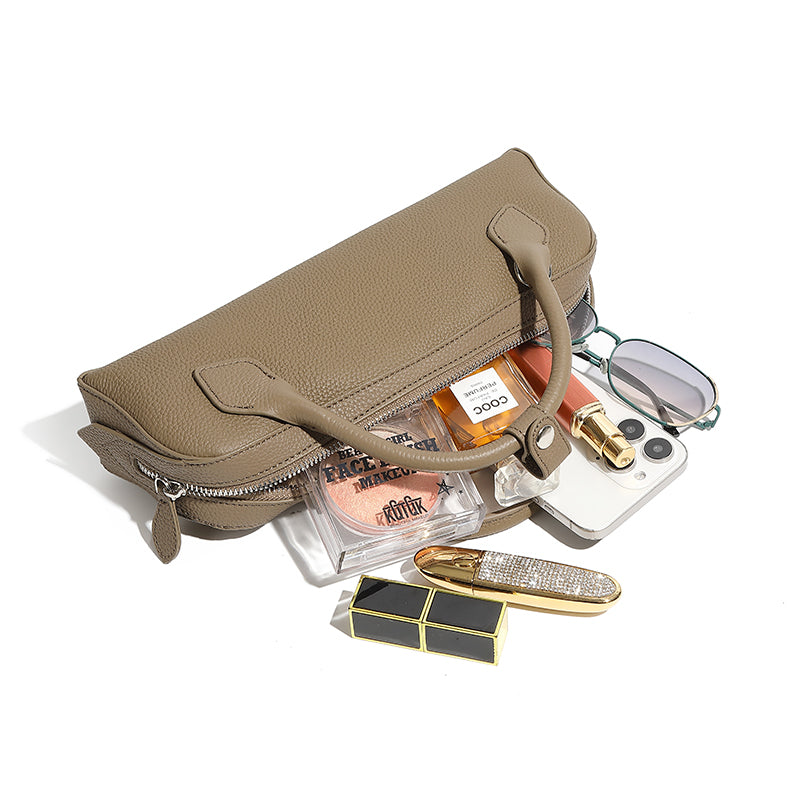 First layer of genuine leather handbag underarm bag large capacity sausage bag commuting shoulder long baguette bag