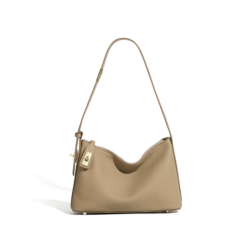 Top layer cowhide genuine leather underarm bag versatile commuter shoulder bag high-end texture handbag