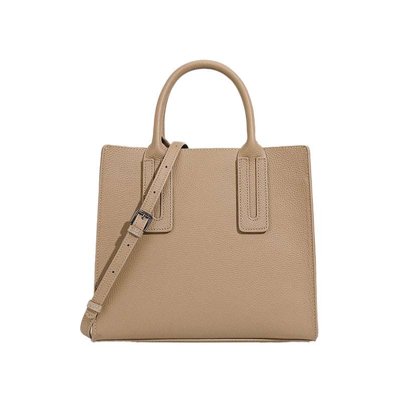Genuine leather large capacity tote bag handbag simple cowhide crossbody shoulder bag