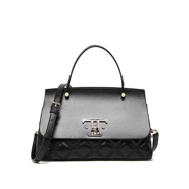 Genuine leather niche simple handbag atmospheric fashion shoulder crossbody tote bag