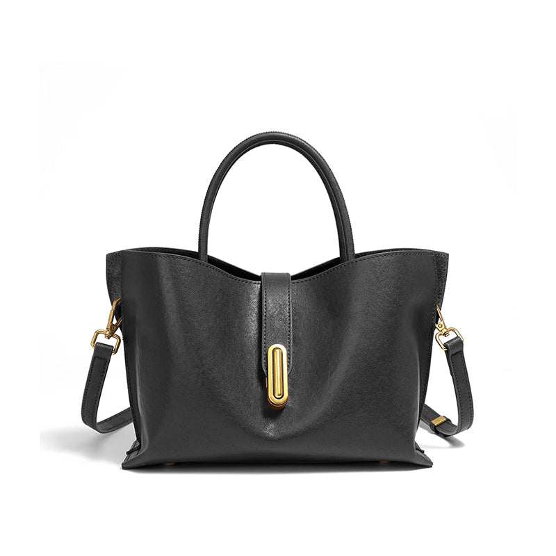 First layer vegetable tanned cowhide tote bag niche fashion commuter all-match handbag ladies messenger bag