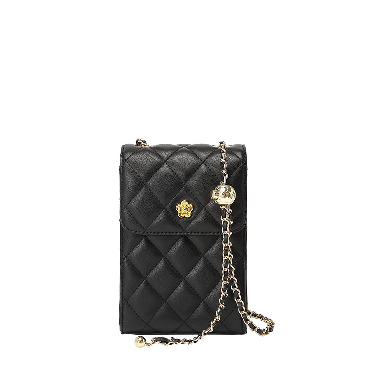 Cowhide versatile chain mini shoulder crossbody mobile phone bag