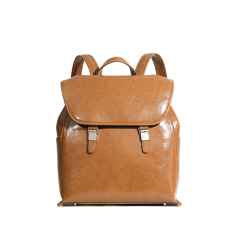 Genuine leather neutral casual handbag fashionable and simple large-capacity business travel computer backpack cowhide women's bag