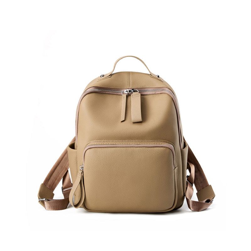 Top layer cowhide casual backpack