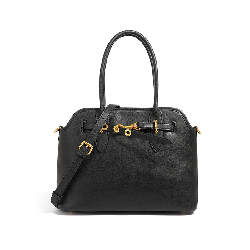 Genuine leather large capacity shoulder underarm bag niche retro versatile handbag crossbody bag