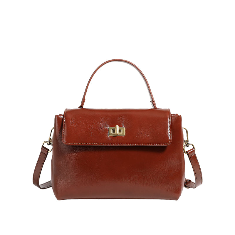 Genuine leather vintage handbag high-quality texture shoulder bag fashionable versatile crossbody bag