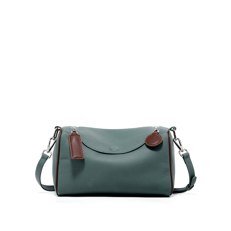 Top layer cowhide pillow bag versatile simple shoulder messenger bag Boston underarm bag