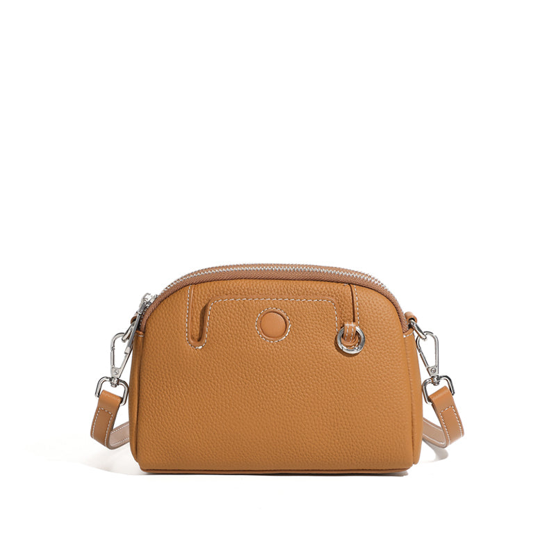 Genuine leather women's bag fashionable mini shoulder bag coin purse first layer cowhide versatile crossbody women's bag