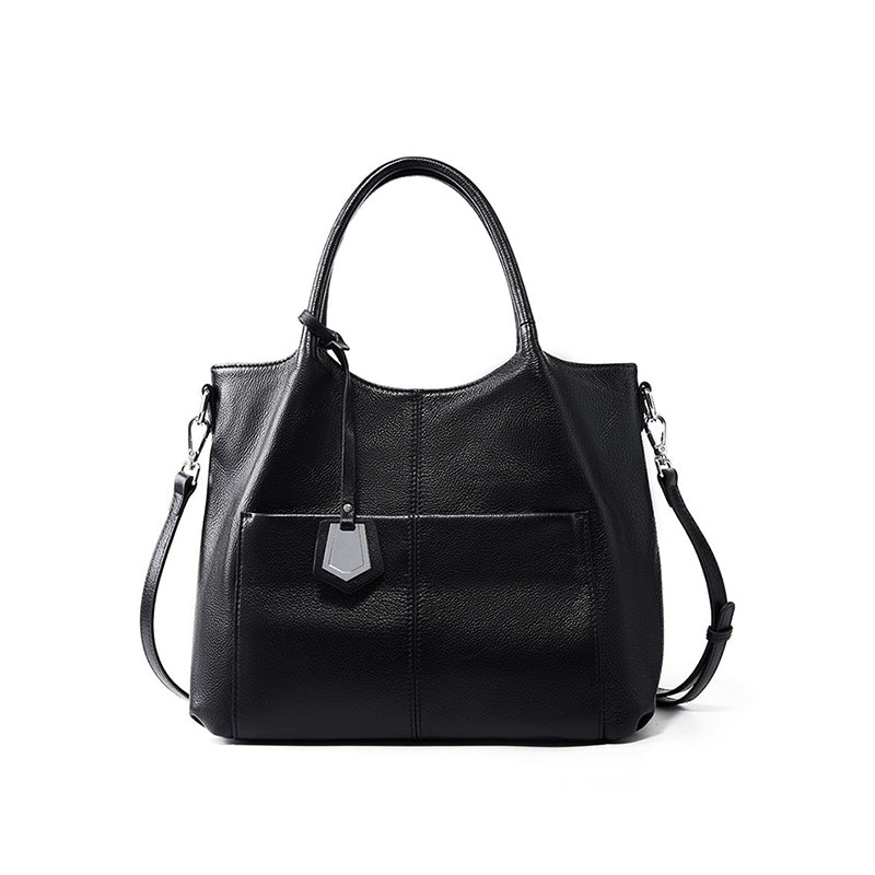 Genuine leather bag women's shoulder bag large capacity tote bag middle-aged mother bag messenger bag