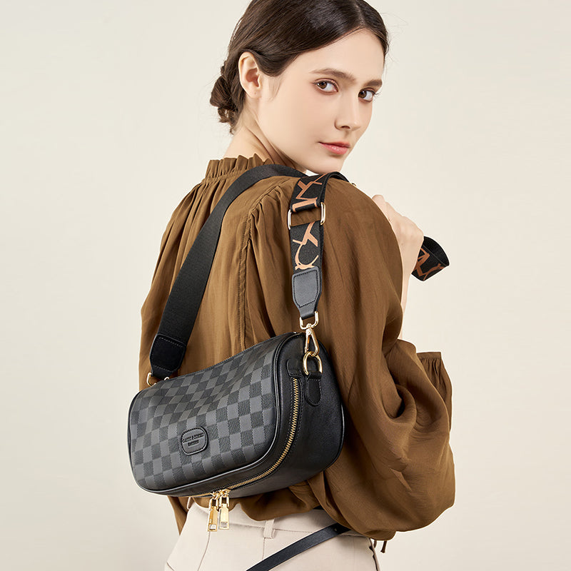 Genuine leather vintage messenger bag pillow bag versatile underarm bag high-end shoulder bag
