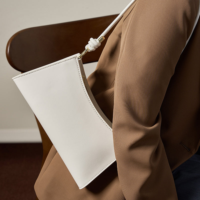Genuine leather French underarm bag, single shoulder bag, light luxury high-end women's bag