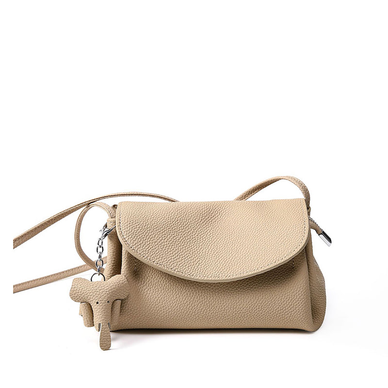 Genuine leather trendy messenger bag high-end fashion mini soft leather shoulder bag