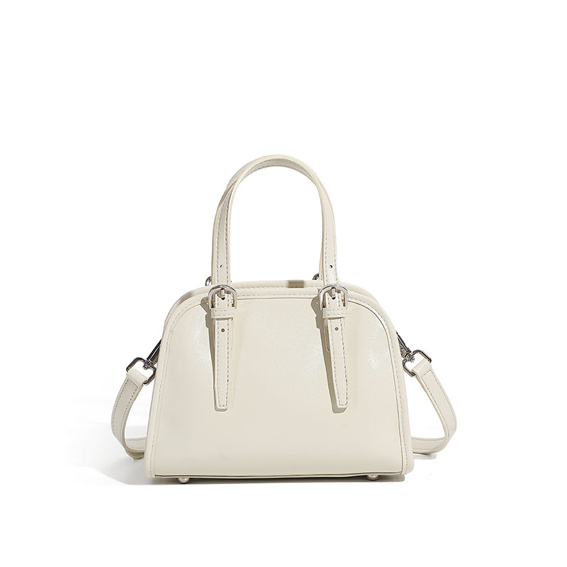 Cowhide handbag bowling bag retro women's bag commuter versatile large capacity shoulder messenger bag
